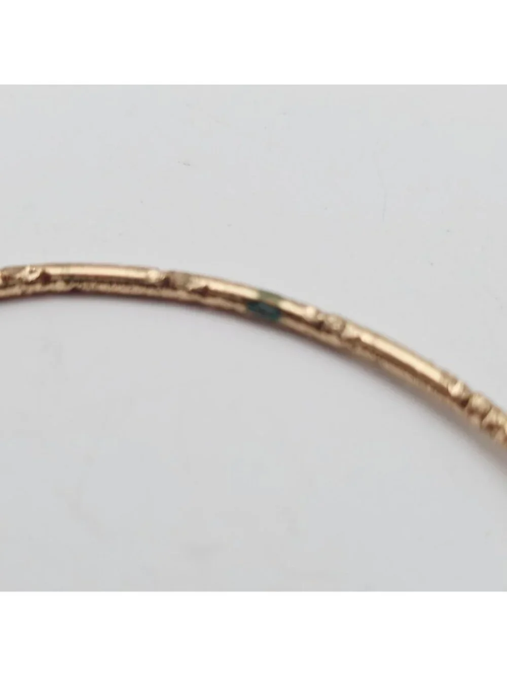 Textured Gold-Tone Metal Hoop Earrings With Lever Back Closure - 3 Inch Diameter - Picture 5 of 6